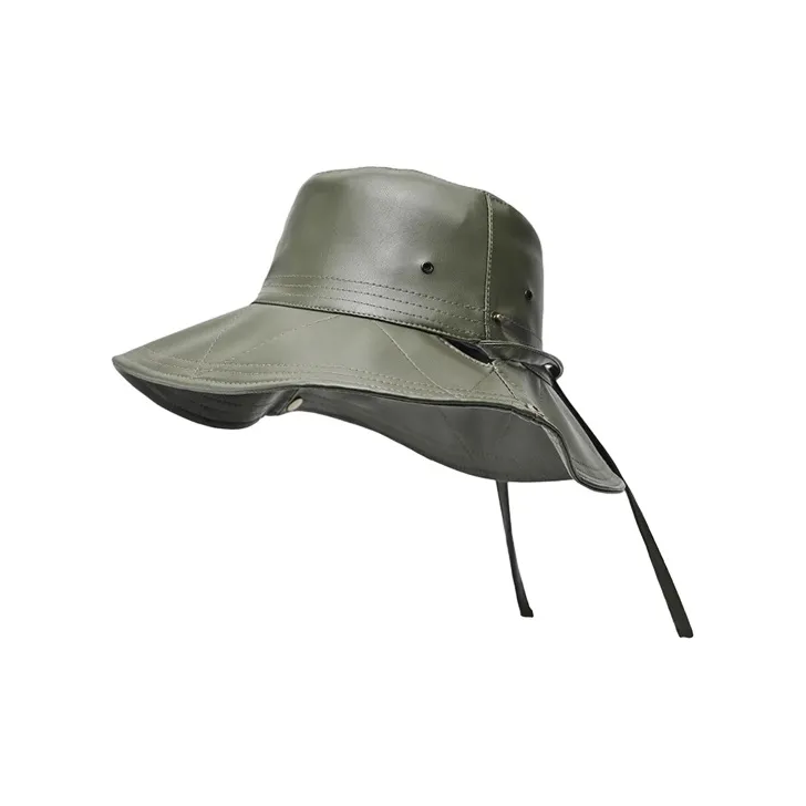FREE RABBITⅡ PU Cortex Bucket Hats Unisex-4