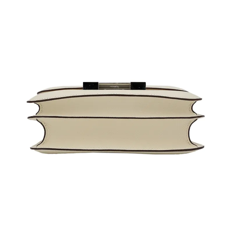 HERMES Constance Epsom Leather Shoulder Bag, Crossbody Bag Mini Women's Cream White/Yellow-5