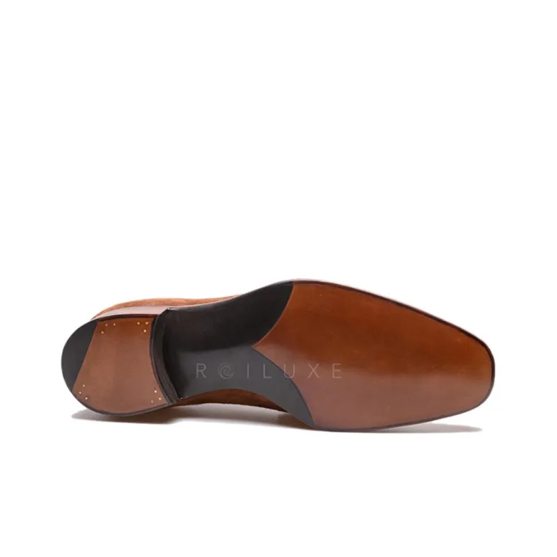 GAZIANO GIRLING Polo Suede Loafers Men's Brown-3
