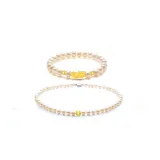 Chinese Auspicious Animal Pearl Bracelet (2 Gold Beads) Fortune Bead Necklace