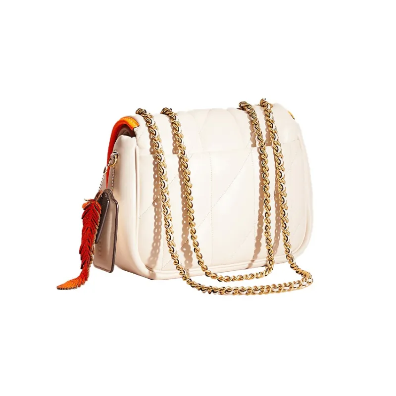 COACH Madison Leather Pillow Bag Shoulder Bag Medium Size Women's White-1