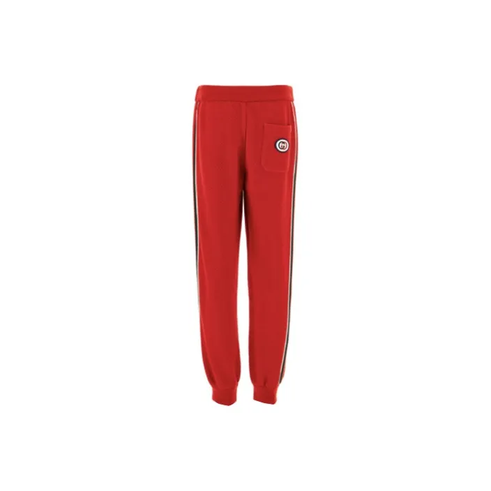 GUCCI SS23 Knitted Sports Pants Men's Red-1