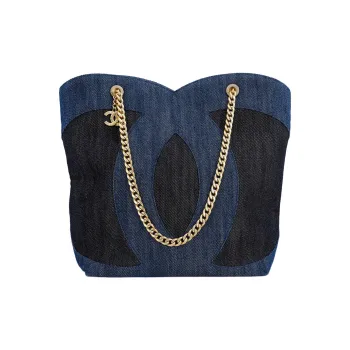CHANEL Denim Hobo Bag, Handbag, Shoulder Bag Women's