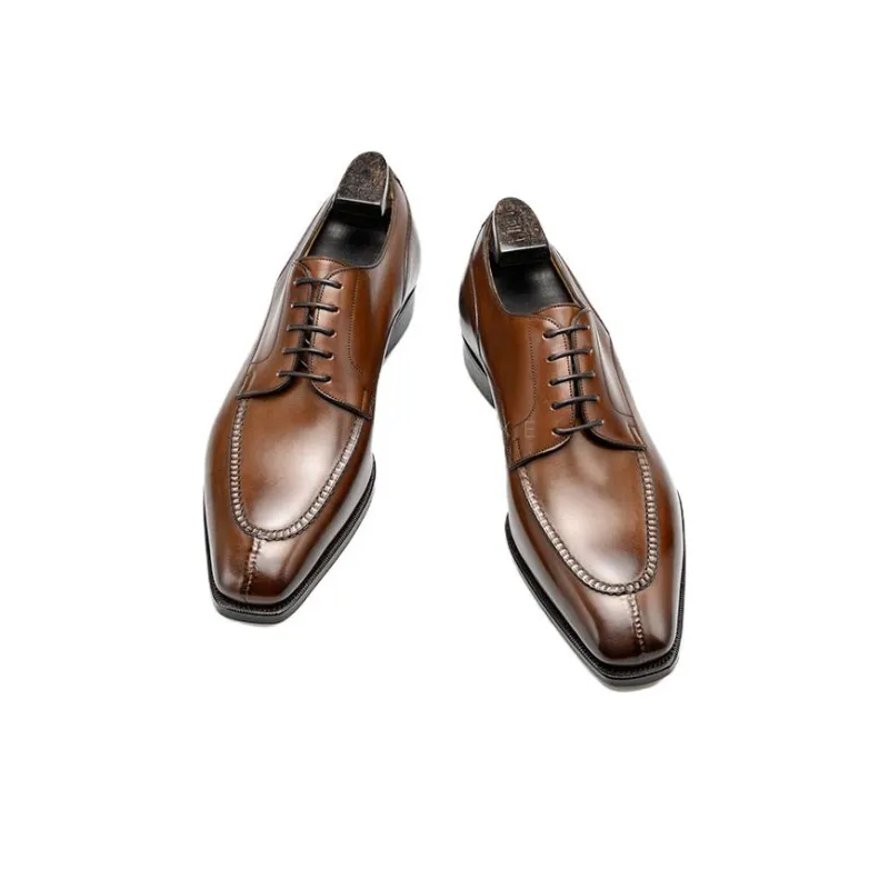 GAZIANO GIRLING Vintage Oak Dress Shoes Men's Brown-2