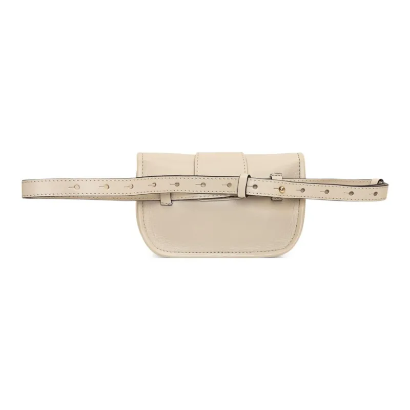 See By Chloe Bright Grain Goatskin Crossbody Fanny Pack Women's Beige-3