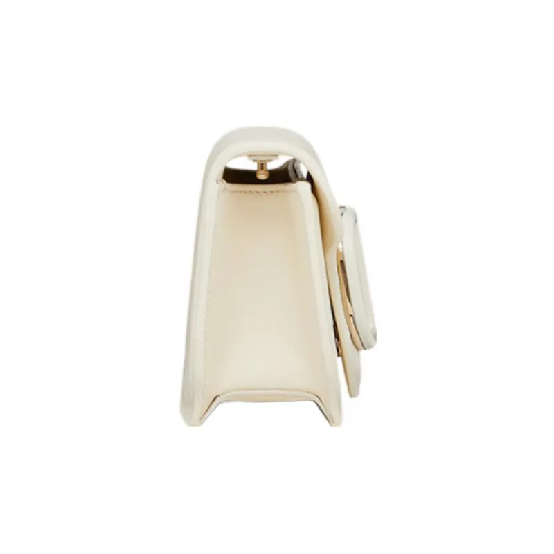 Valentino Locò Calfskin Baguette Bag Shoulder Bag, Crossbody Bag, Handbag Women's Ivory White-6
