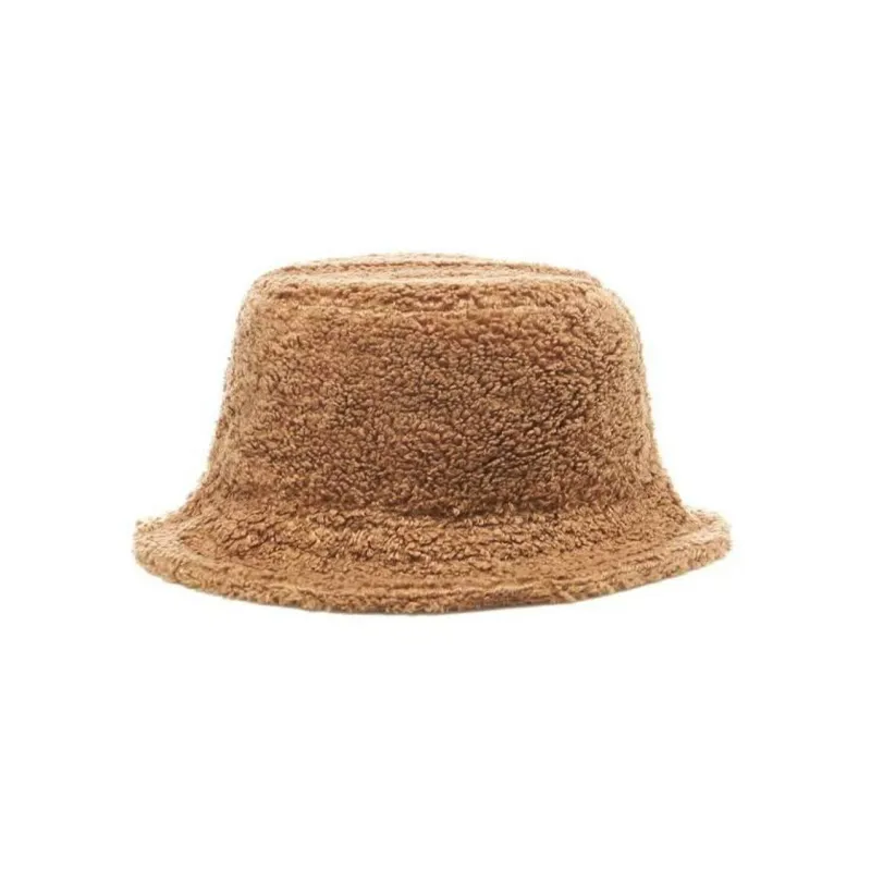MOSCHINO Logo Embroidered Faux Fur Bucket Hat-1