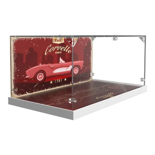 KGBOX Compatibility Building Block 10321 Chevrolet Corvette Acrylic Display Case Model Accessories-3