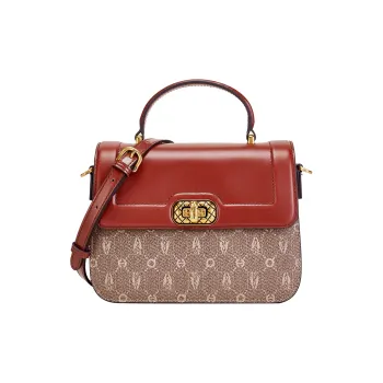 Hush Puppies Cow Leather Shoulder Bag, Crossbody Bag, Handbag Regular Women's Khaki, Beige Apricot