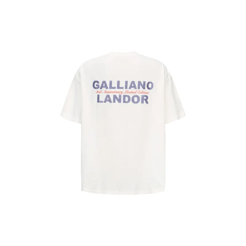 GALLIANO LANDOR T Shirt Unisex White-1
