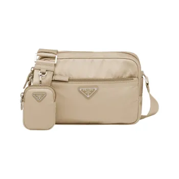PRADA Recycled Nylon Crossbody Bag Shoulder Bag Regular Women's Beige