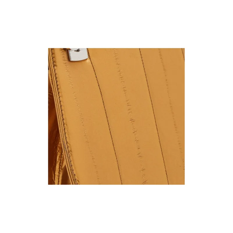 FERRAGAMO Eel Skin Shoulder Bag Crossbody Bag Handbag Mini Women's Gold-5