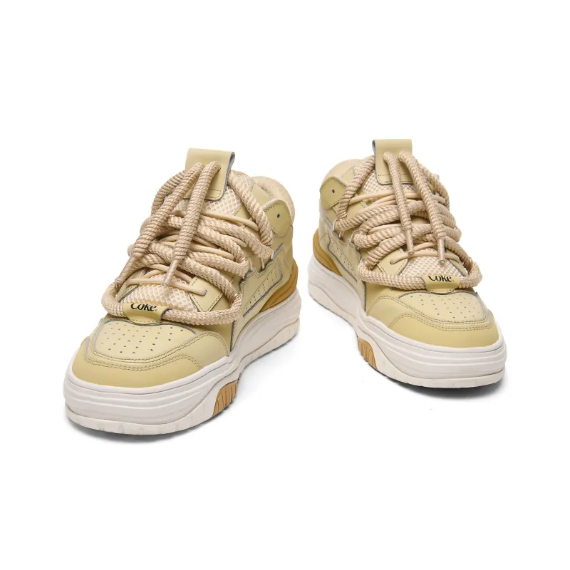 Coca-Cola Anti-Slip And Wear-Resistant Height Increasing Low-Top Puffy Skateboard Shoes 4cm Unisex-3