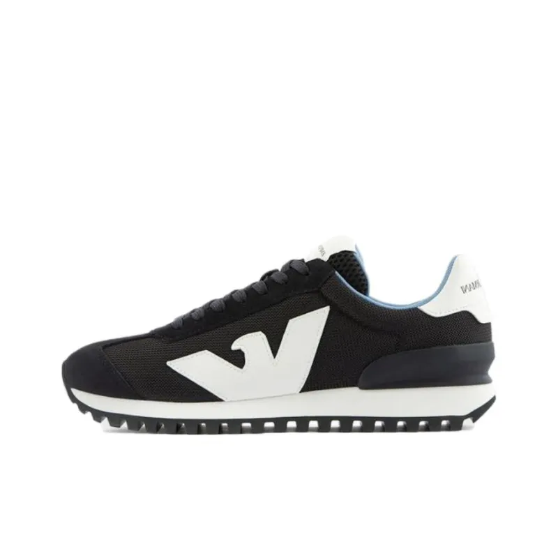 EMPORIO ARMANI Logo-patch Panelled Sneakers-0