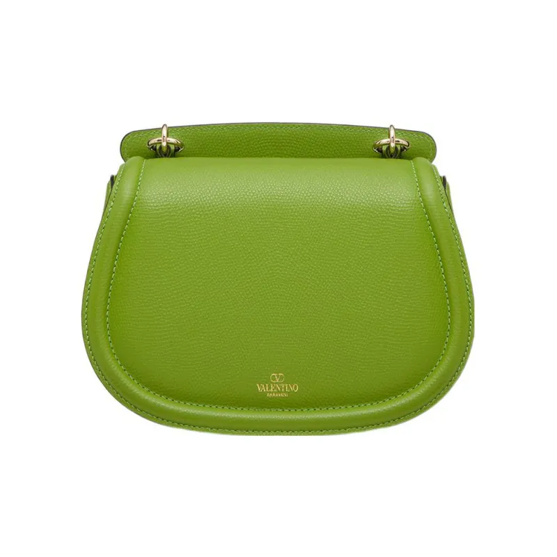 Valentino VSLING Grained Calfskin Saddle Bag Crossbody Bag Shoulder Bag Women's Green-2