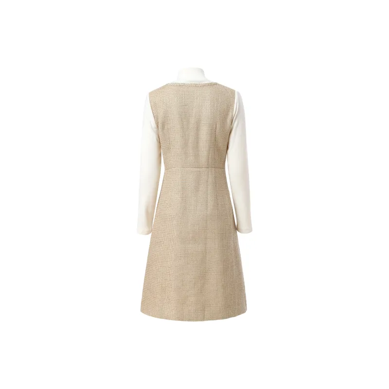 CYANINE SEA Long-Sleeved Dresses Women's Apricot-1