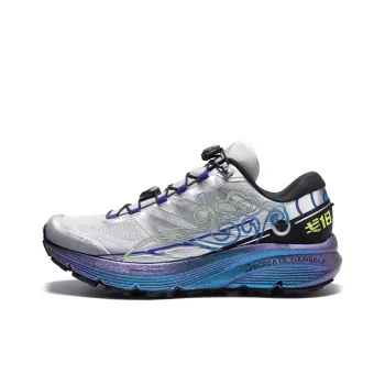 GE18 x KAILAS FUGA Cushioning Slip-Resistant Coverage Rebound Low-Top Running Shoes Women's Light Silver Gray