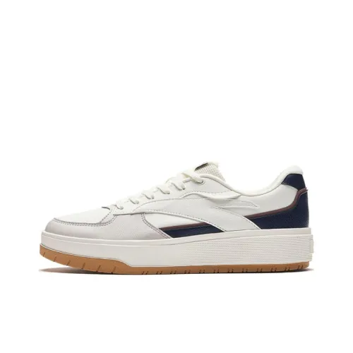 Anta Anti Slip Wear Resistant Low Top Skateboard Shoes Men's White Gray Blue