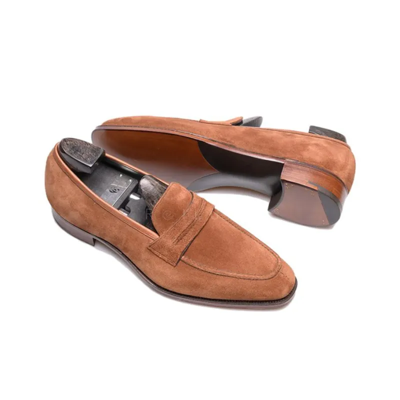 GAZIANO GIRLING Polo Suede Loafers Men's Brown-2
