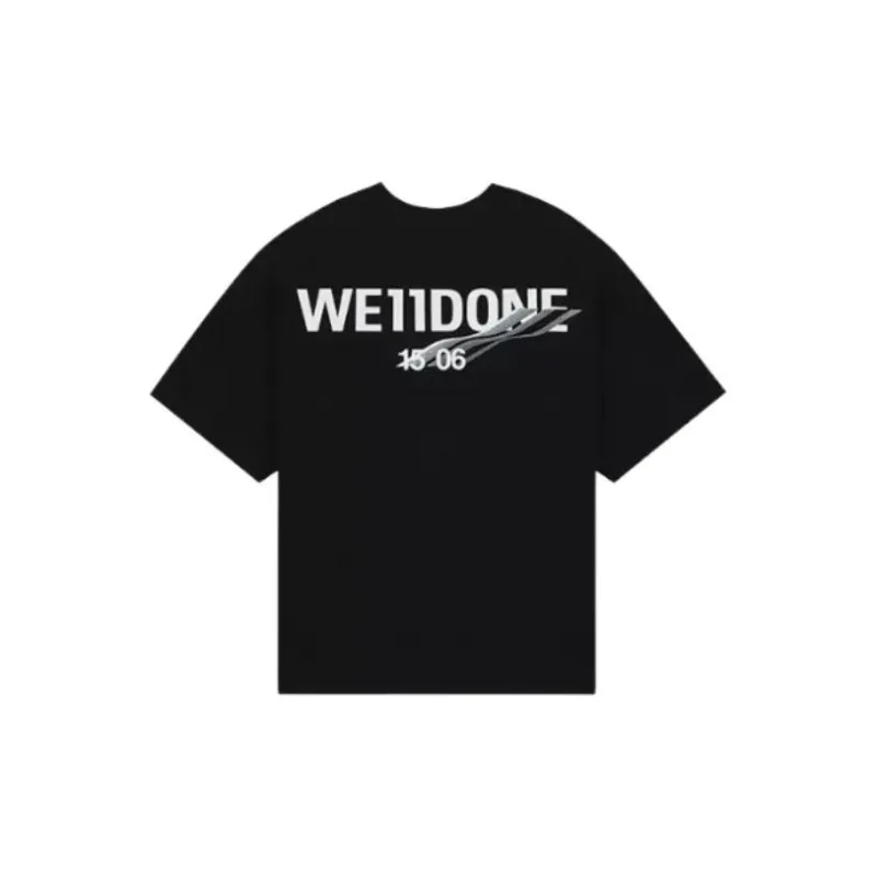 WE11DONE SS23 T-Shirts Unisex Black XS - POIZON