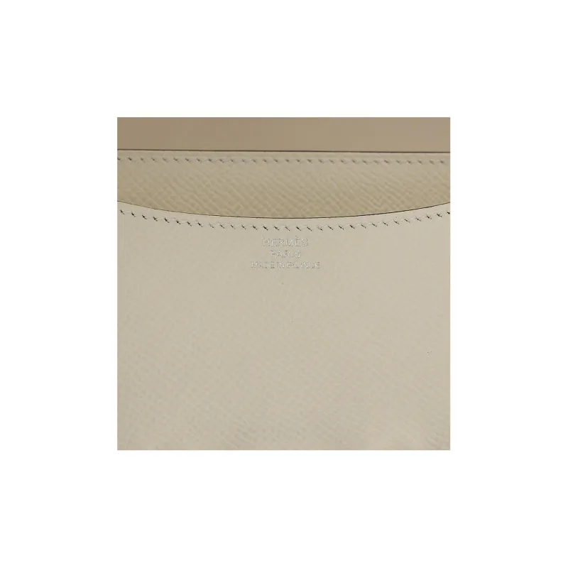 HERMES Constance Epsom Leather Shoulder Bag, Crossbody Bag Mini Women's Cream White/Yellow-12