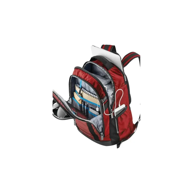 SAMSONITE Polyester Travel Bags Backpack Unisex Red-3