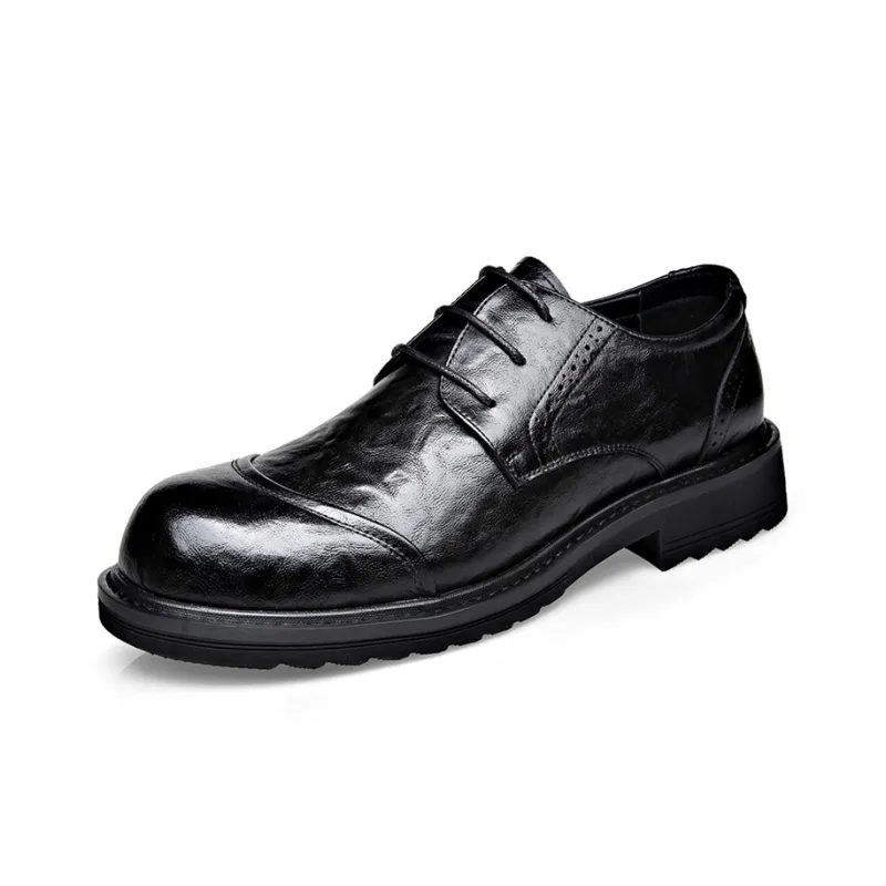 YEDANI Dress Shoes Men Low Top Black-1