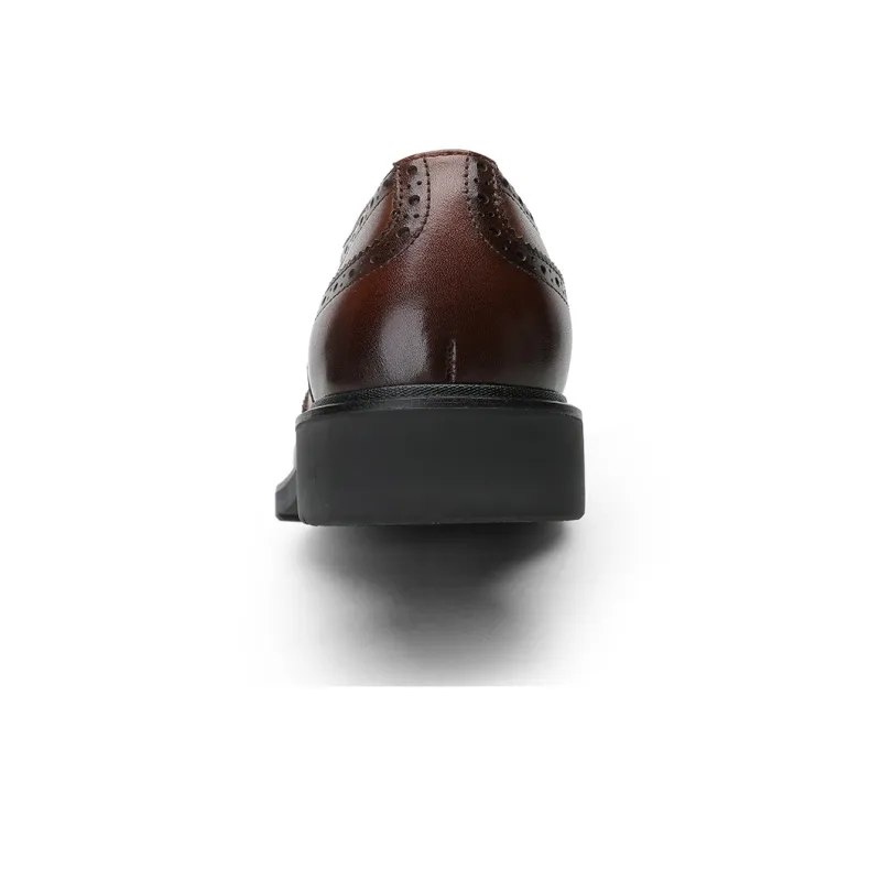 GOLDLION Dress Shoes Men Low Top Black/Brown-8