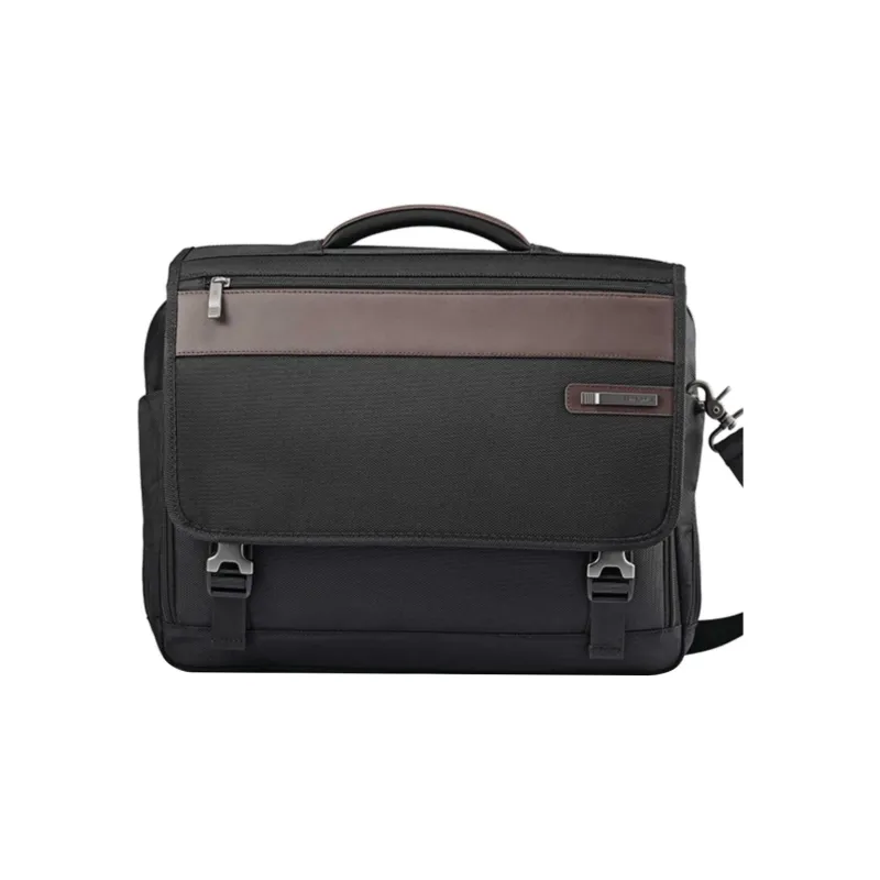 SAMSONITE Nylon Fabric 15.6-Inch Laptop Bag Briefcase Shoulder Bag Crossbody Bag Handbag Men's Black-0
