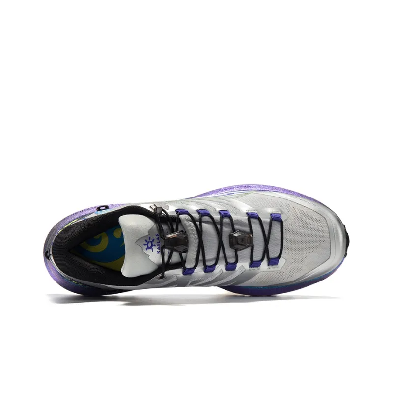 GE18 x KAILAS FUGA Cushioning Slip Resistant Coverage Rebound Low Top Running Shoes Women's Light Silver Gray-1