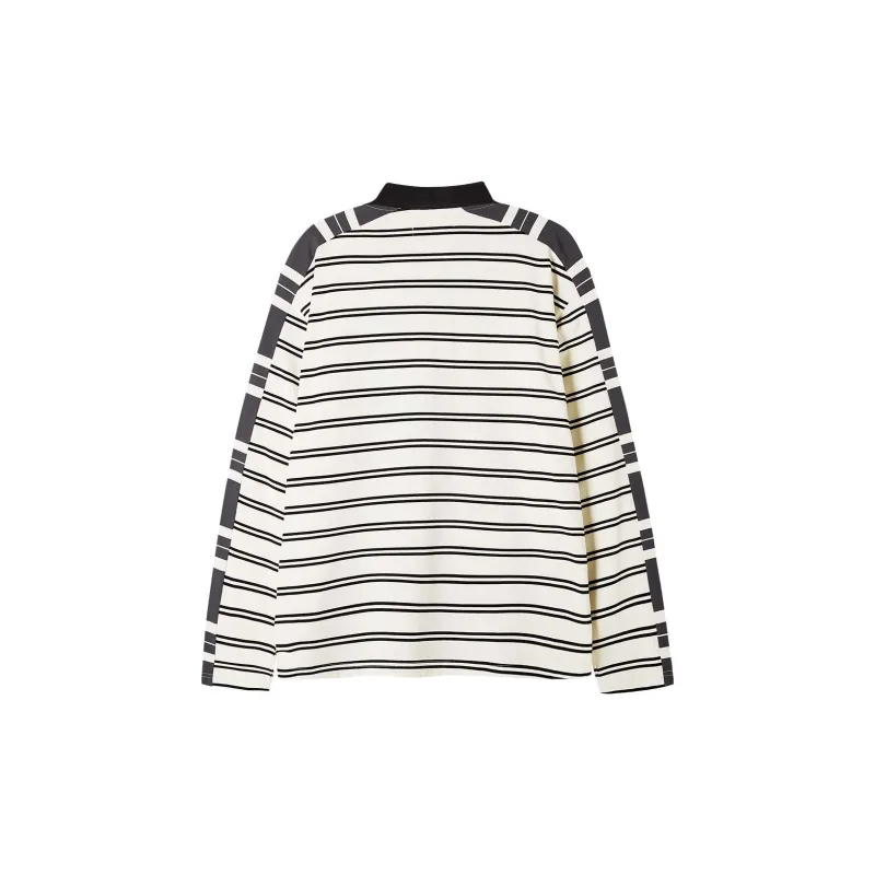 COKEIN Polo Shirts Men Beige & Gray Stripes-1