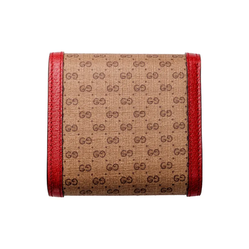 GUCCI Doraemon Collaboration Canvas With Leather Wallet Unisex Red/Ebony-2