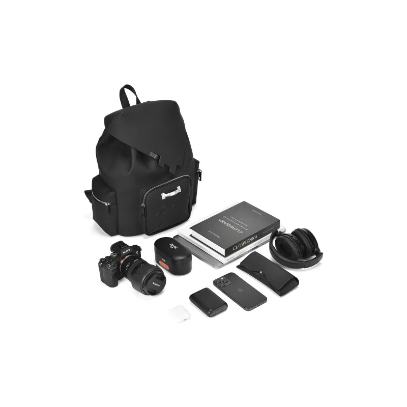 EPIPHQNY PU Backpack Unisex Black-3