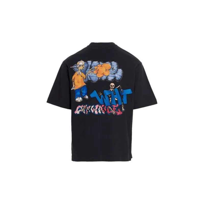 OFF WHITE T Shirts Men Blue Gray-1