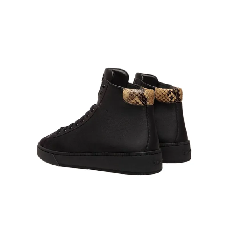BALLY Anti Slip Wear Resistant High Top Skateboard Shoes Men's Black-3