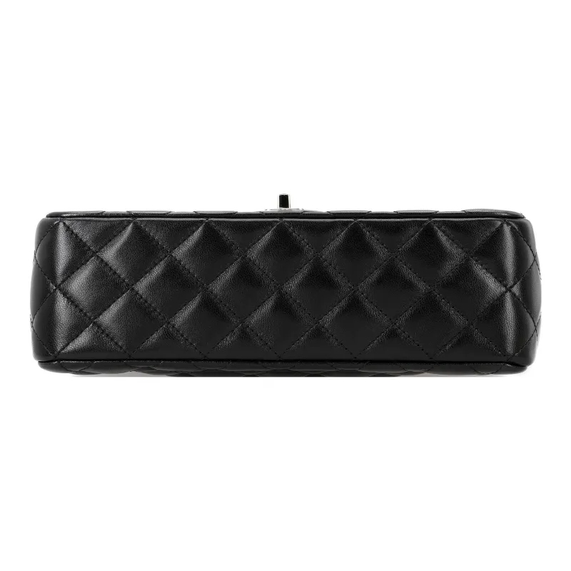 CHANEL Lambskin Chain Bag, Handbag, Shoulder Bag, Crossbody Bag Trumpets Women's Black-3