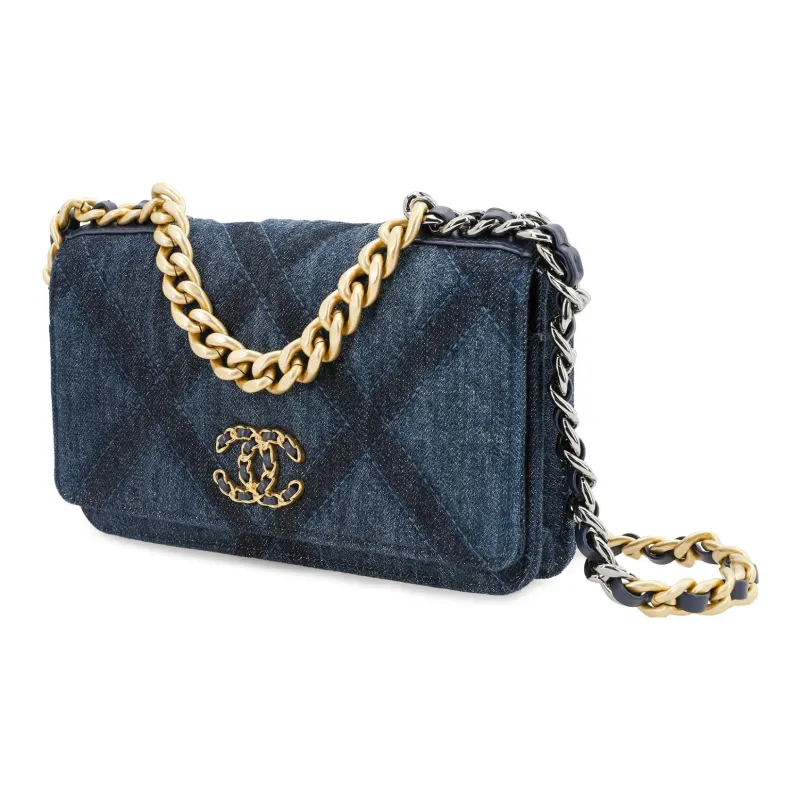 CHANEL 23C Spring WOC Denim Handbag, Shoulder Bag, Crossbody Bag Regular Women's Dark Blue-1