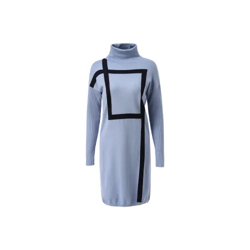 CYANINE SEA Long-Sleeved Dresses Women's Blue