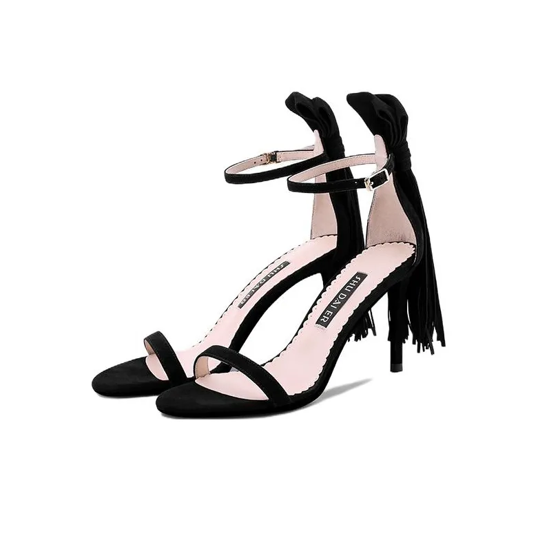 SHUDAIER One-Strap Sandals 8.5cm Women's Black-1