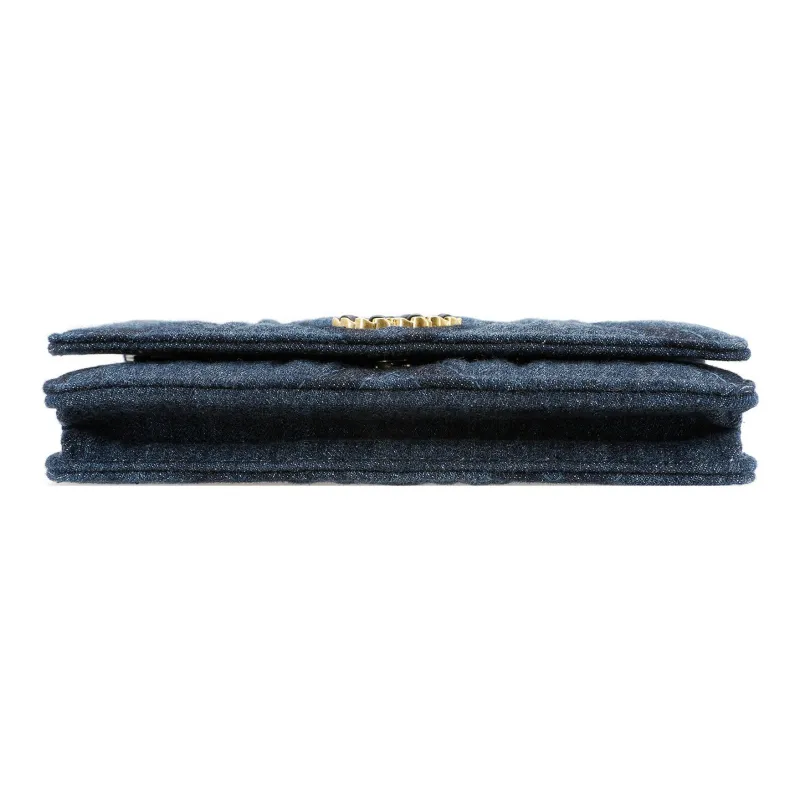 CHANEL 23C Spring WOC Denim Handbag, Shoulder Bag, Crossbody Bag Regular Women's Dark Blue-3