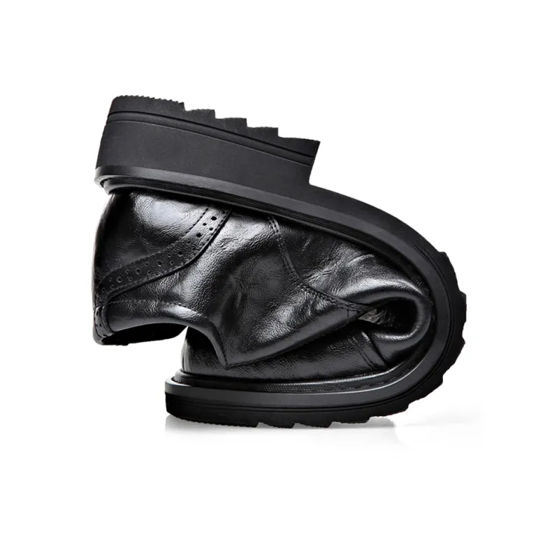 YEDANI Dress Shoes Men Low Top Black-3