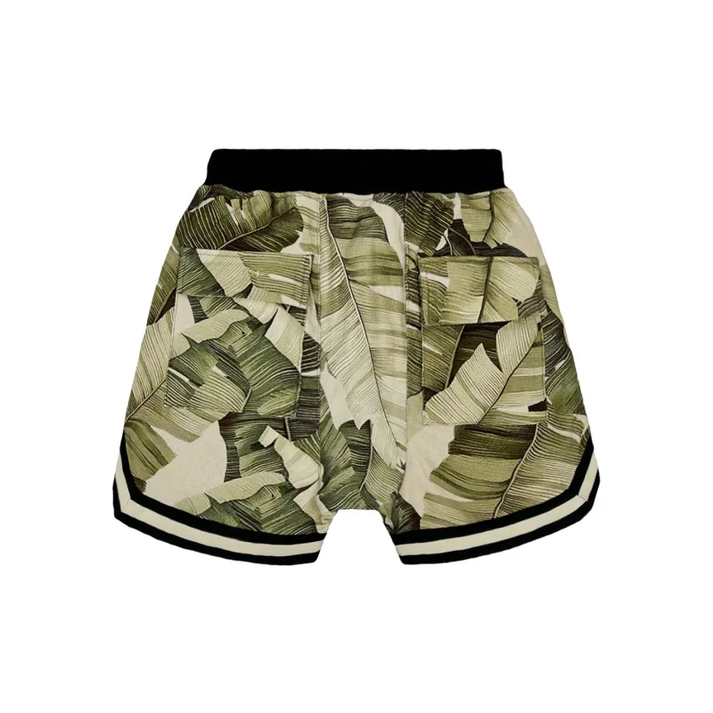 JUNGLE GURL Basketball Casual Shorts Unisex Green-1