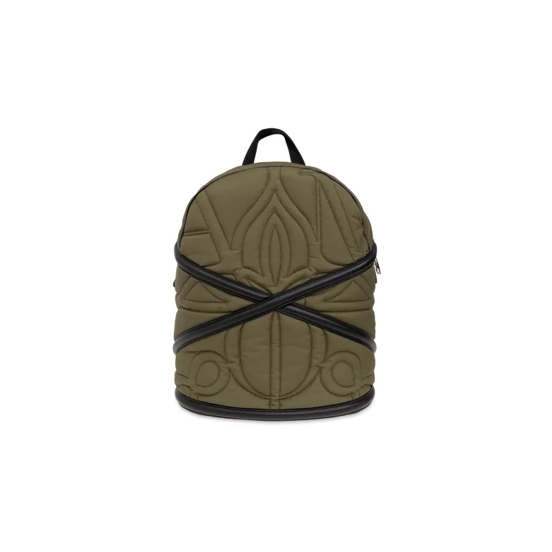 Alexander McQueen Nylon Backpack Men's Green-0