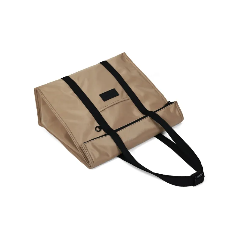 MYEDITION Polyester Computer Tote Tote Bag Shopping Bag Crossbody Handbag Shoulder Bag Large Size Unisex Black/Khaki-6