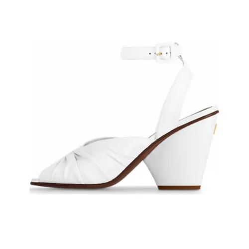 LOUIS VUITTON Olympia One-Strap Sandals 8.5cm Women's White