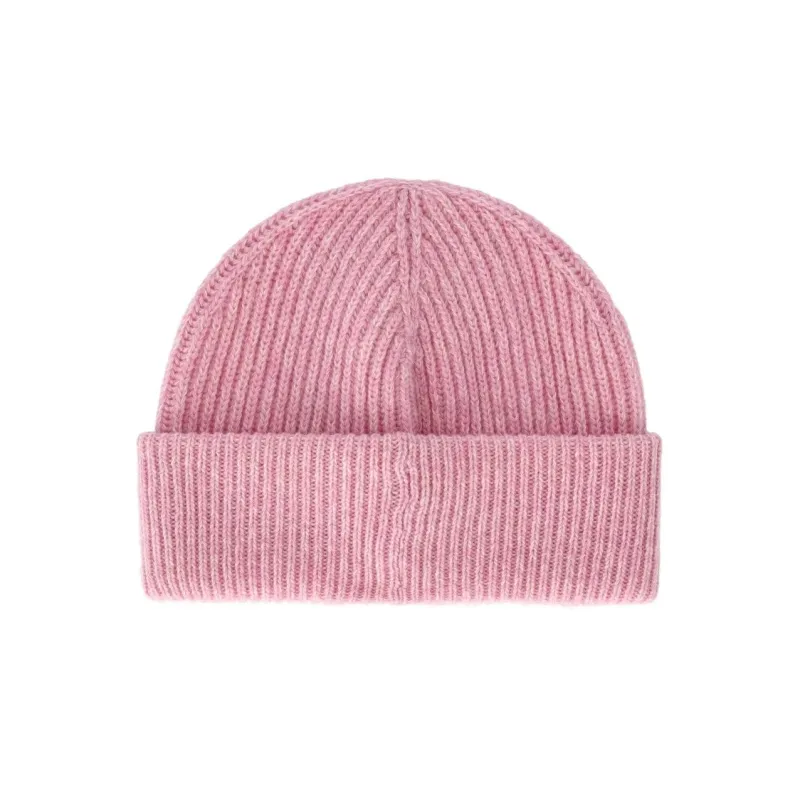 GANNI Logo patch Intarsia knit Beanie-1