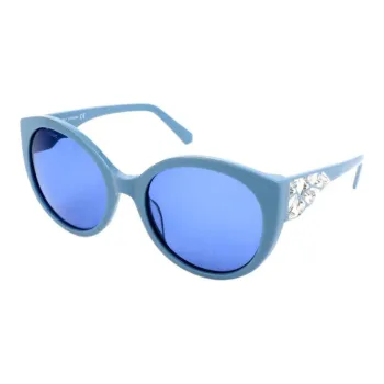 Swarovski Plastic Cat Eye Sunglasses Women's Blue