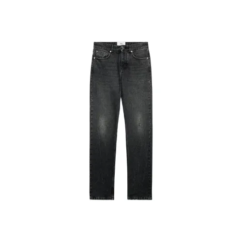 AMI Paris Logo-patch Straight-leg Jeans