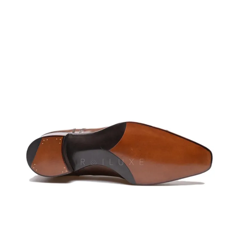 GAZIANO GIRLING Vintage Oak Dress Shoes Men's Brown-3