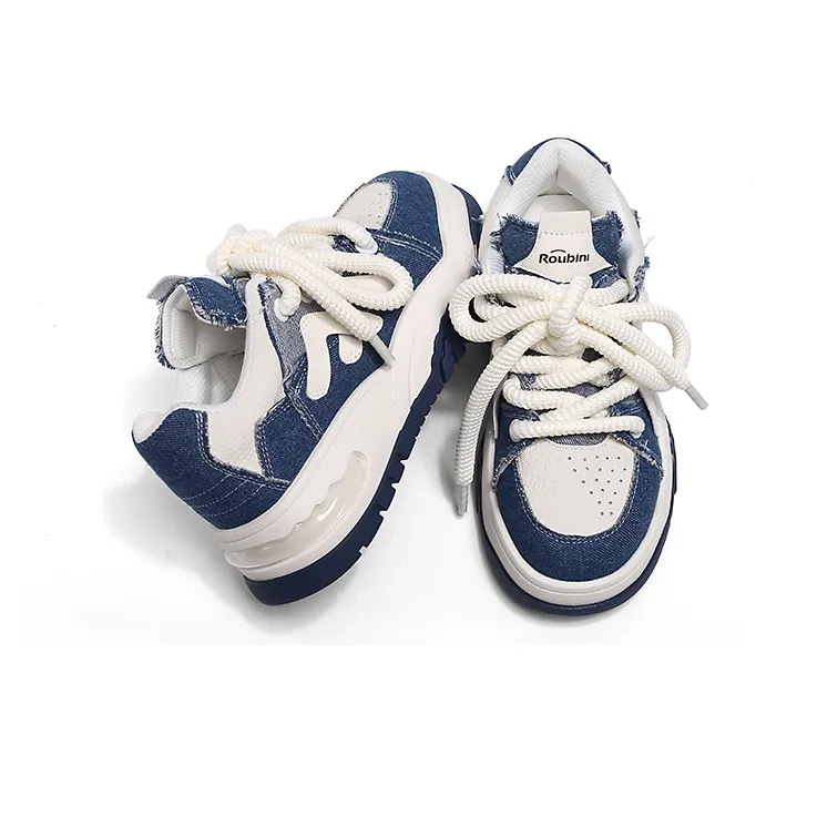Roubini Breathable And Lightweight Low Top Skateboard Shoes Women's Dark Blue-3
